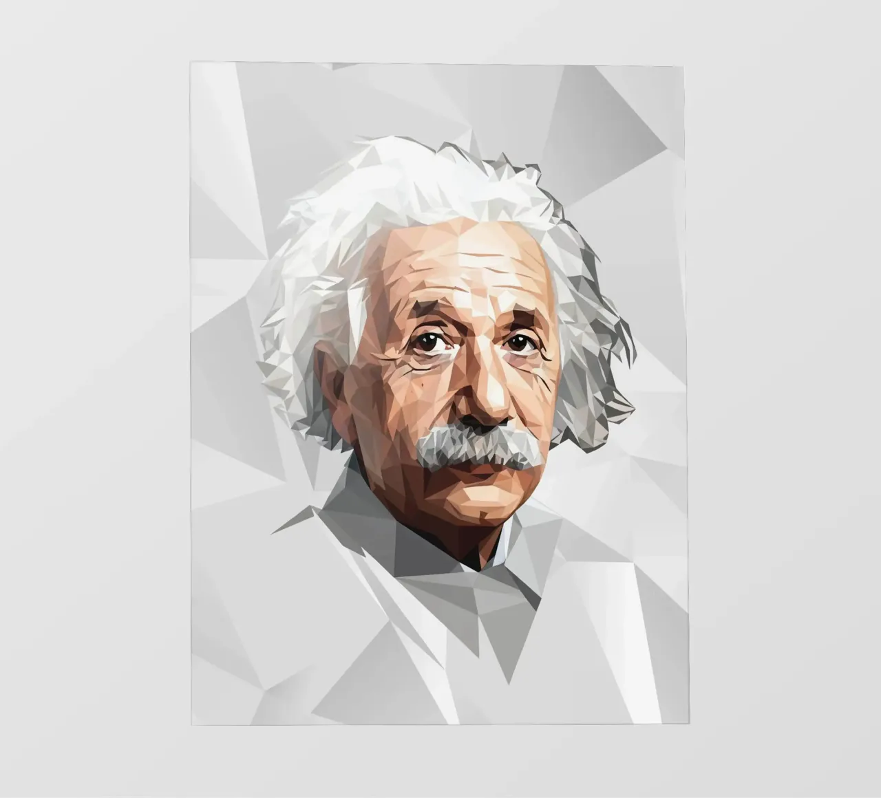 Albert Einstein Lowpoly pellicola backlit da Low Profile