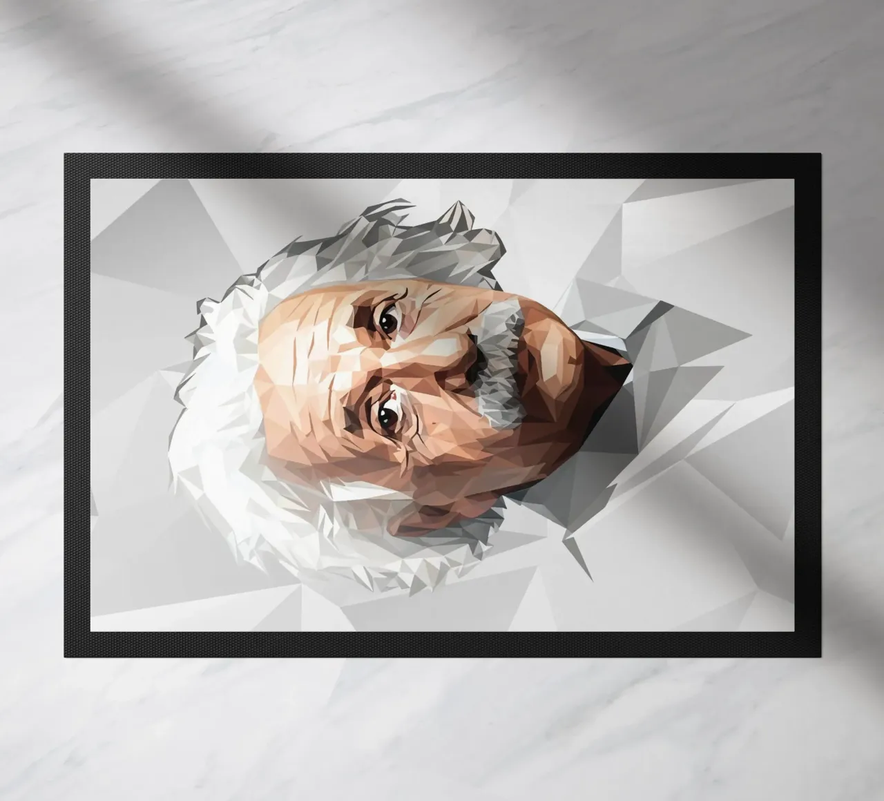 Albert Einstein Lowpoly deurmat van Low Profile