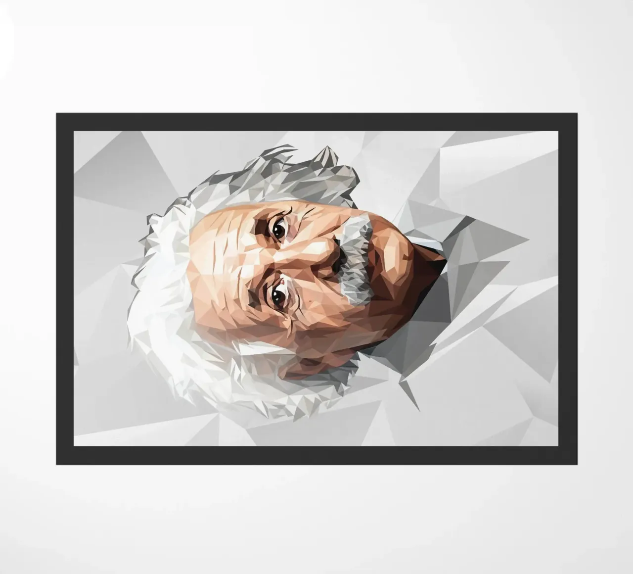 Albert Einstein Lowpoly deurmat van Low Profile