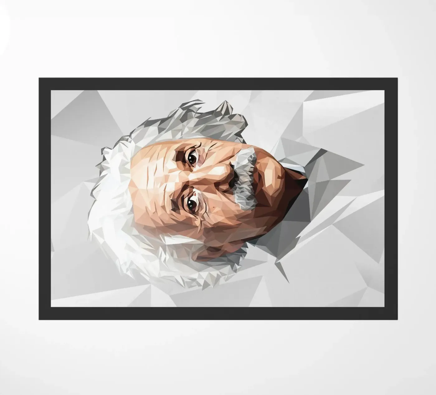 Albert Einstein Lowpoly Fußmatte von Low Profile