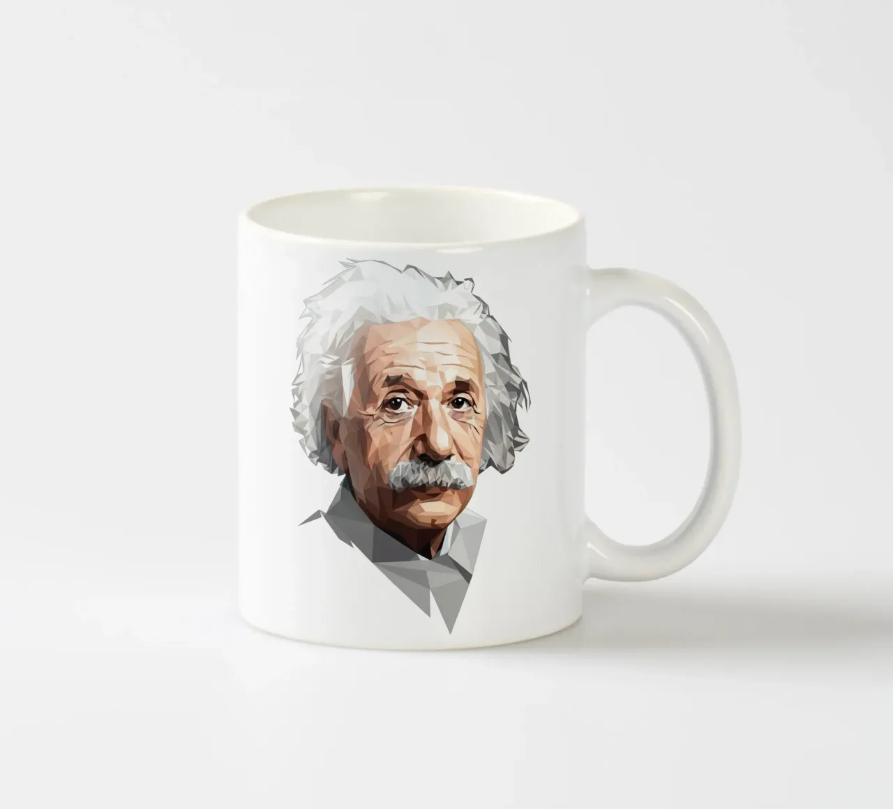 Albert Einstein Lowpoly tazza in ceramica da Low Profile