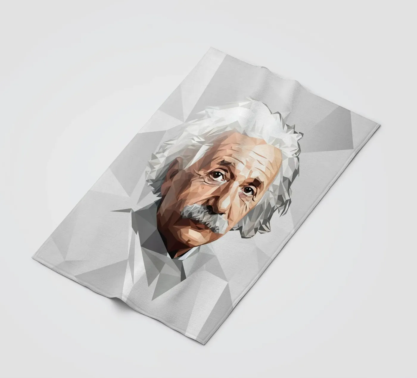 Albert Einstein Lowpoly Fleecedecke von Low Profile