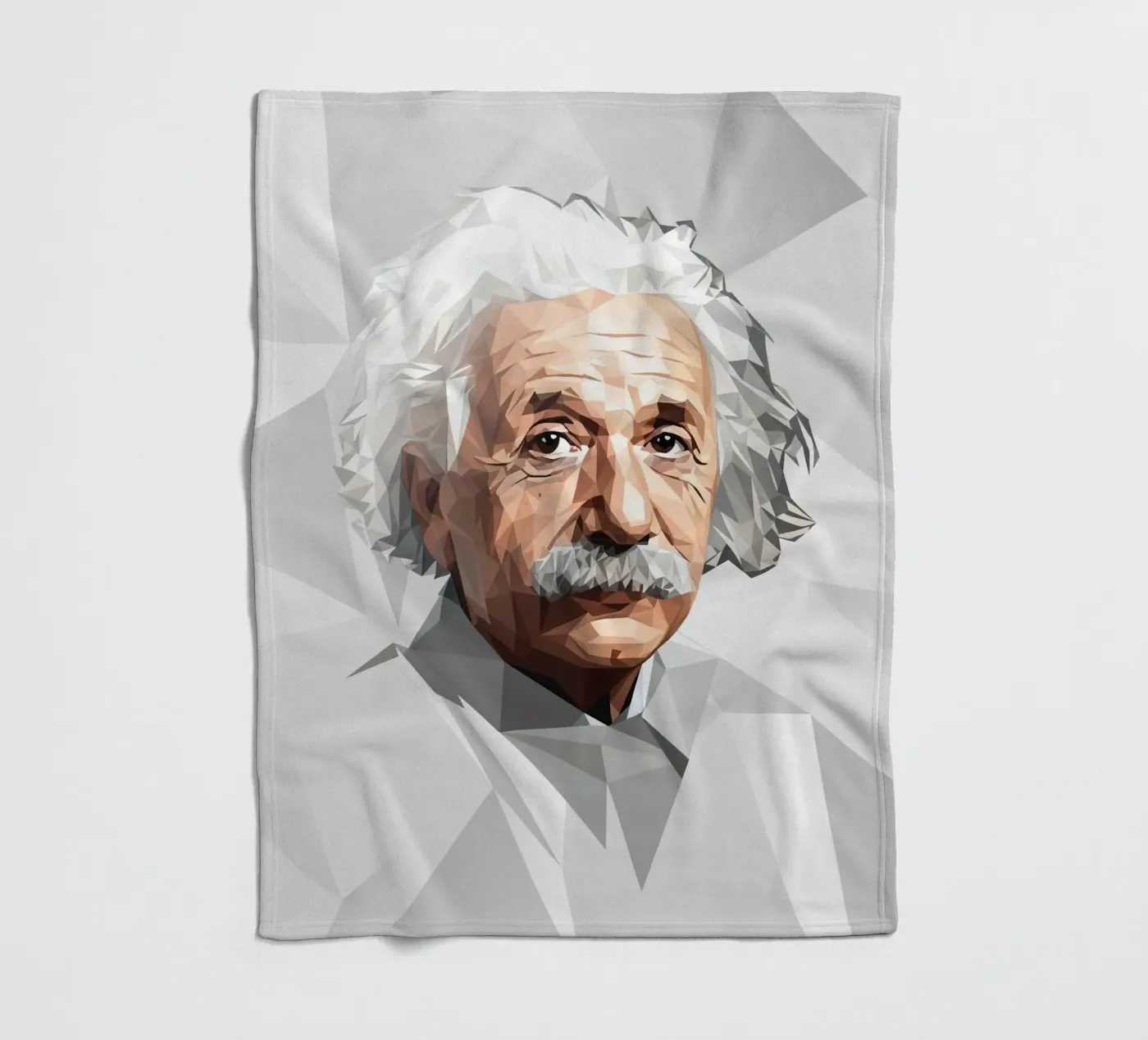 Albert Einstein Lowpoly Fleecedecke von Low Profile