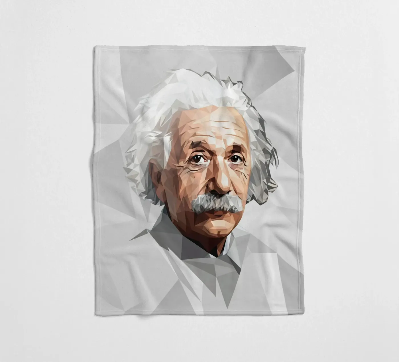 Albert Einstein Lowpoly Fleecedecke von Low Profile
