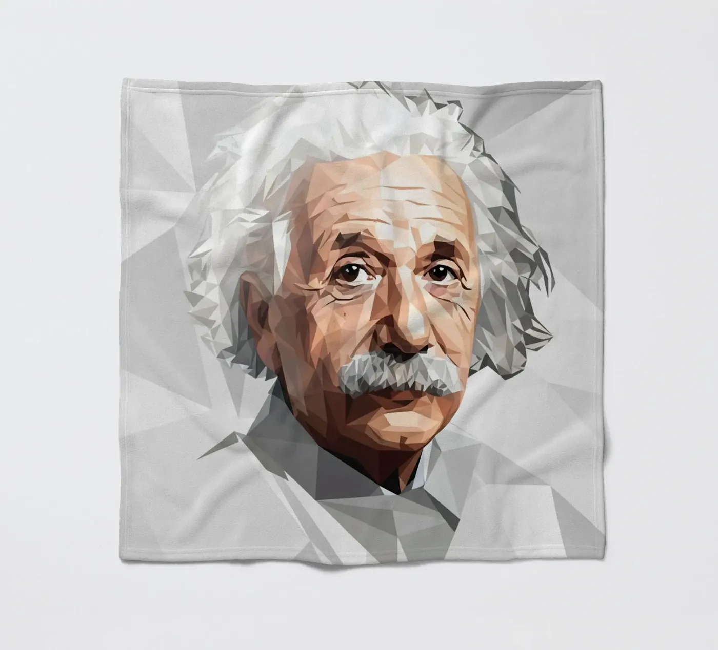 Albert Einstein Lowpoly Fleecedecke von Low Profile