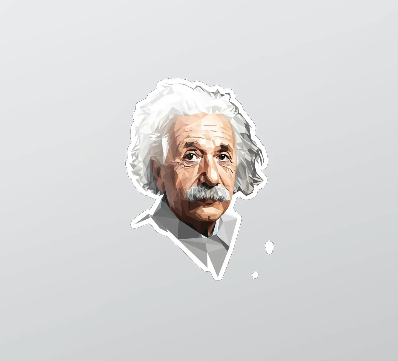 Albert Einstein Lowpoly sticker by Low Profile