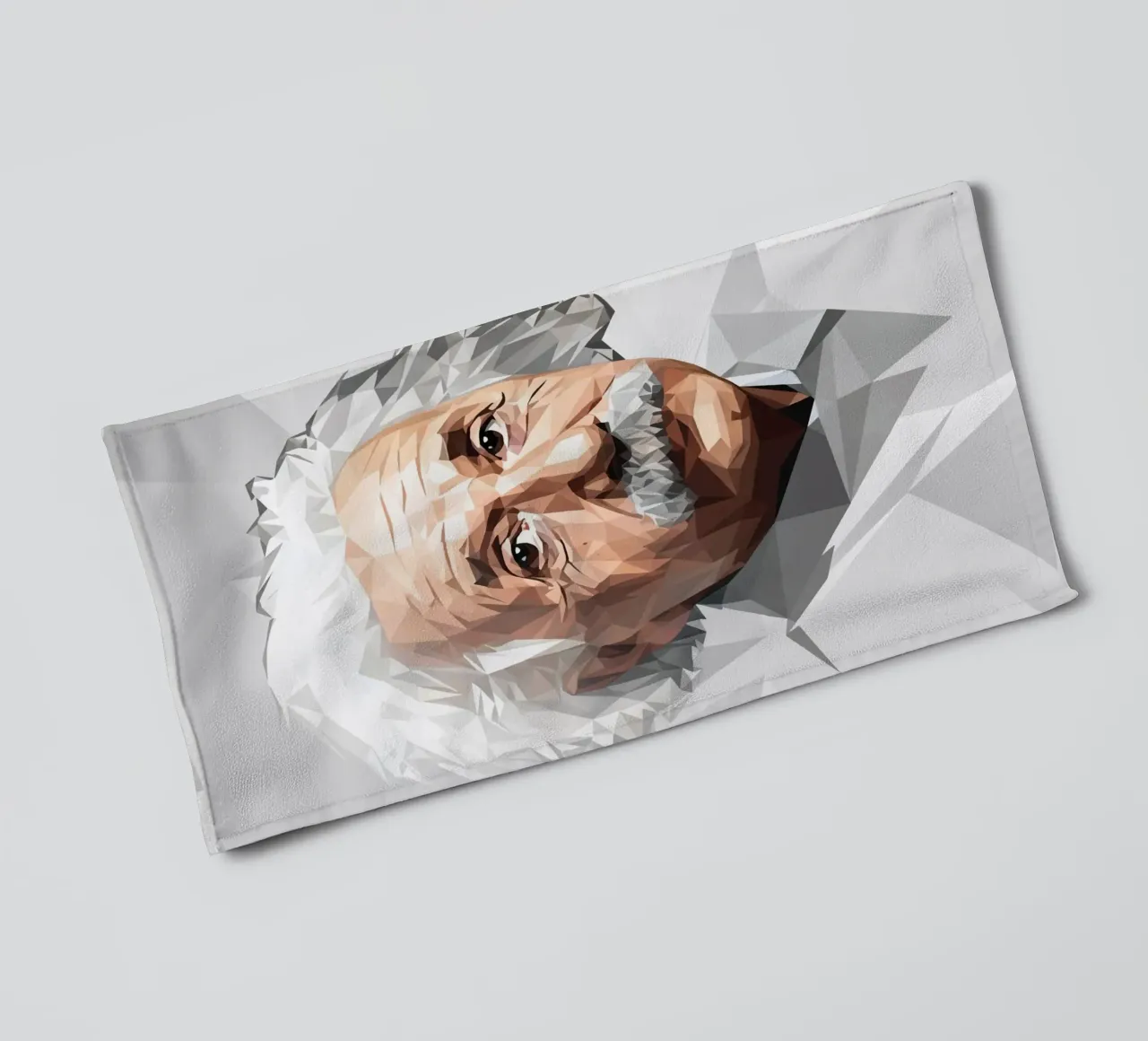 Albert Einstein Lowpoly badhanddoek van Low Profile