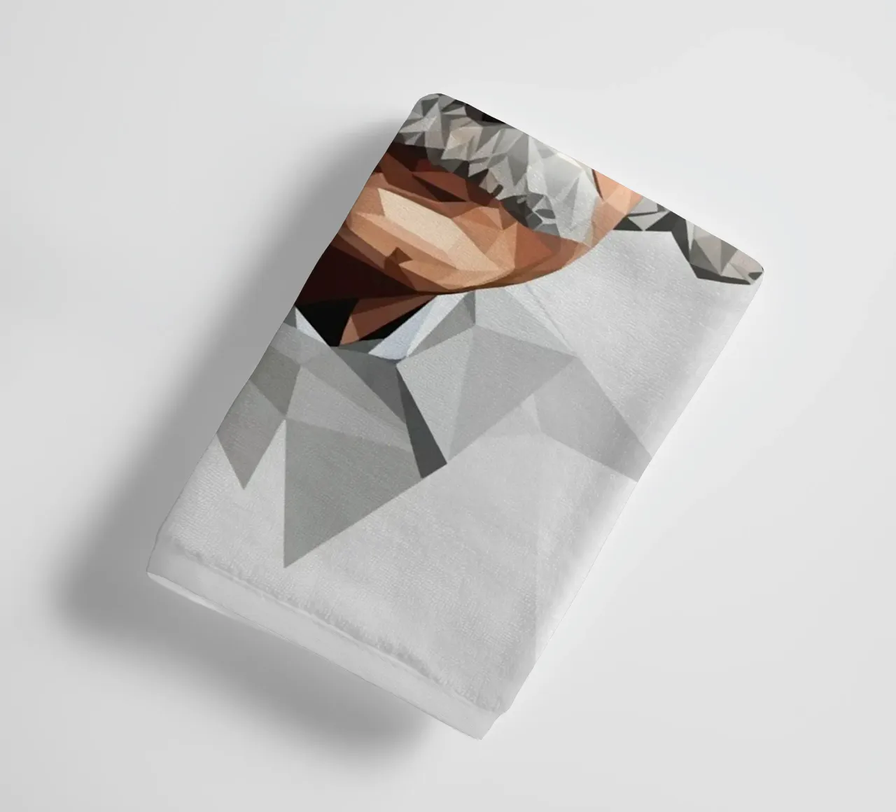 Albert Einstein Lowpoly Handtuch von Low Profile