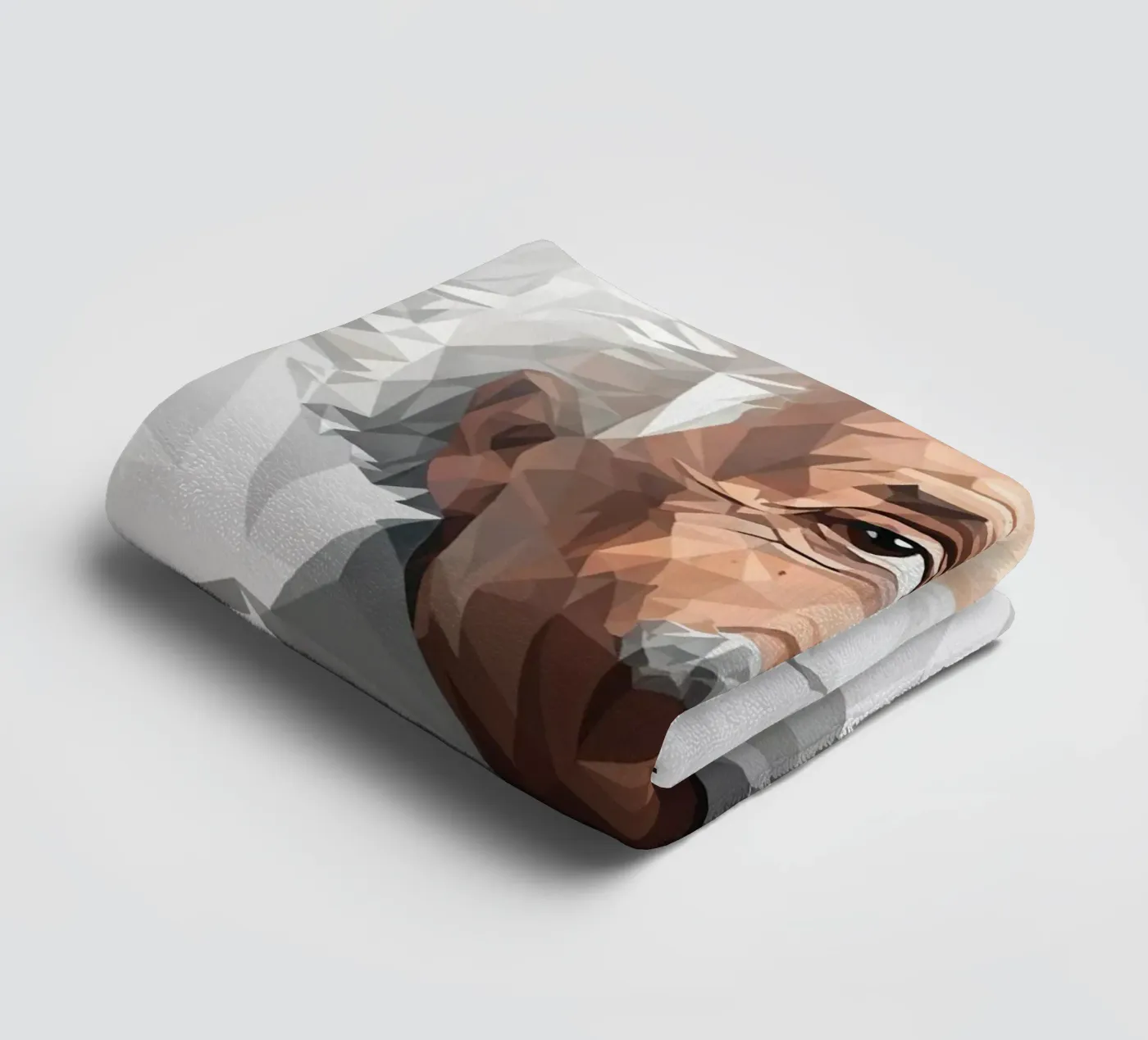 Albert Einstein Lowpoly badhanddoek van Low Profile
