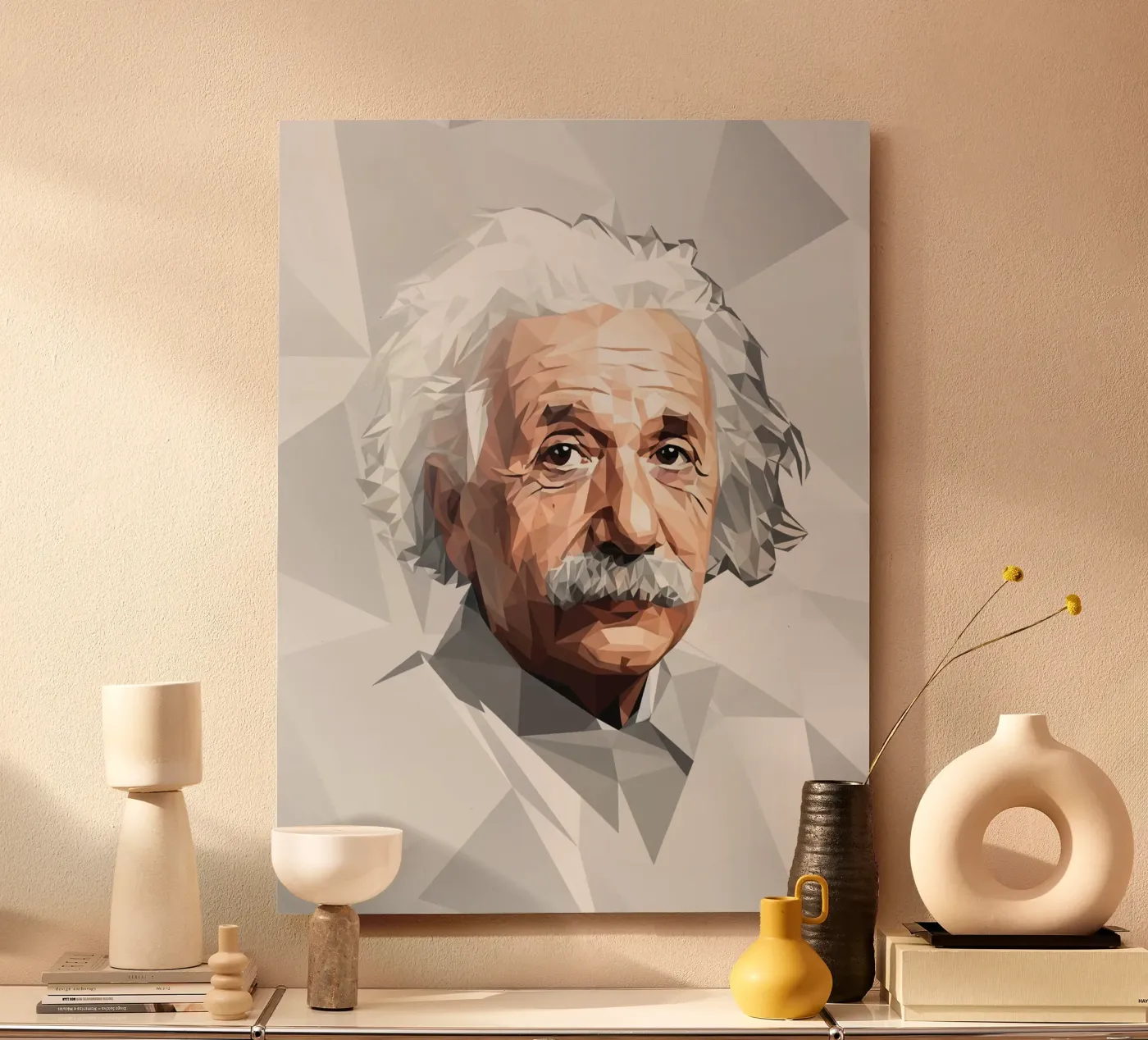 Albert Einstein Lowpoly forex plate by Low Profile