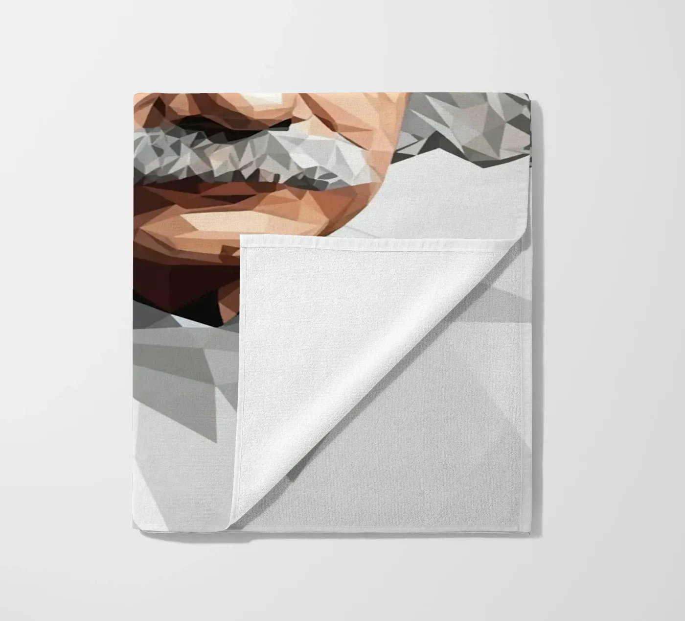 Albert Einstein Lowpoly strandhanddoek van Low Profile