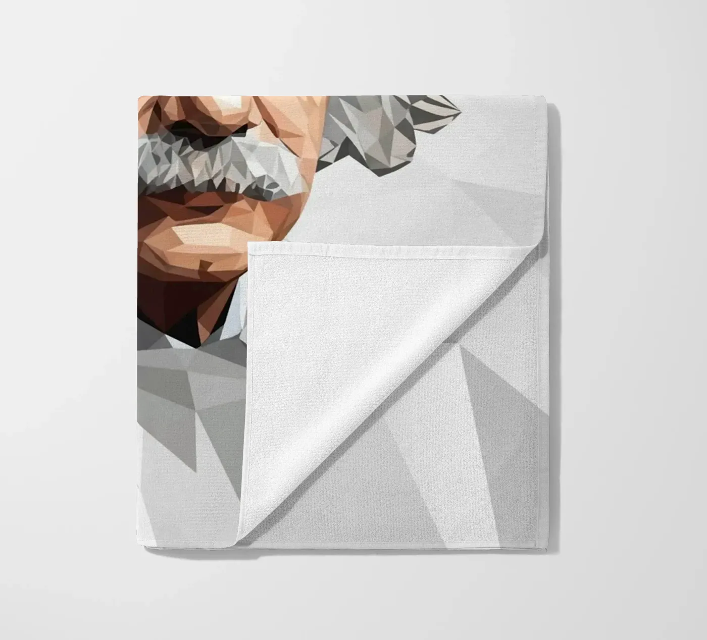 Albert Einstein Lowpoly strandhanddoek van Low Profile