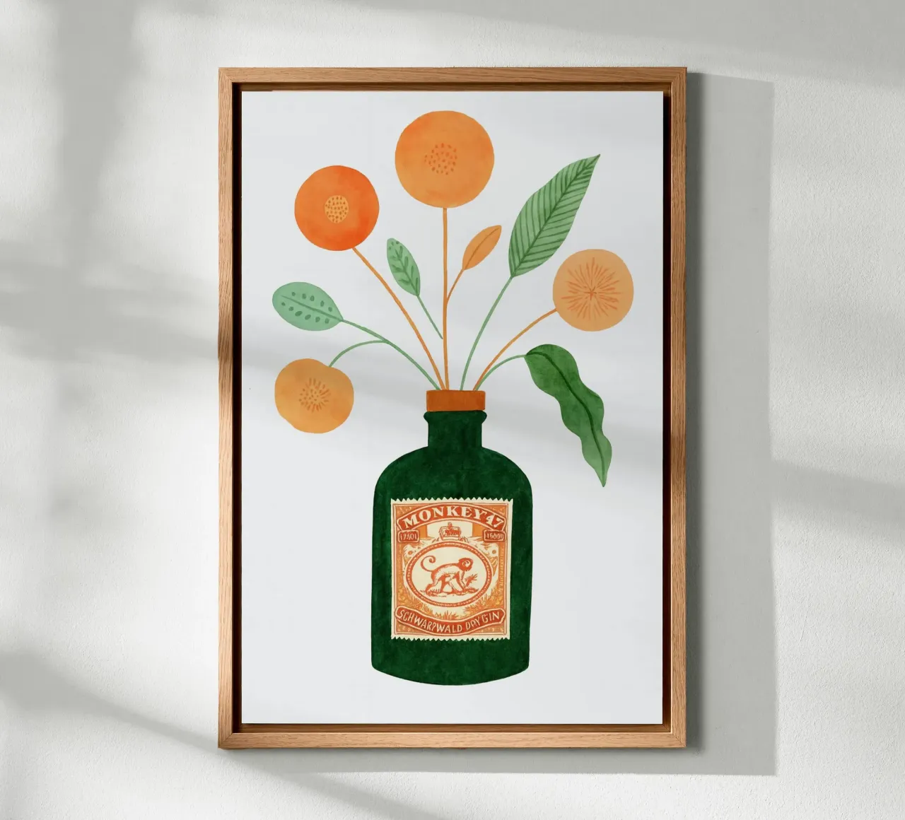 Gin e fiori alluminio dibond da PurePeachStudio