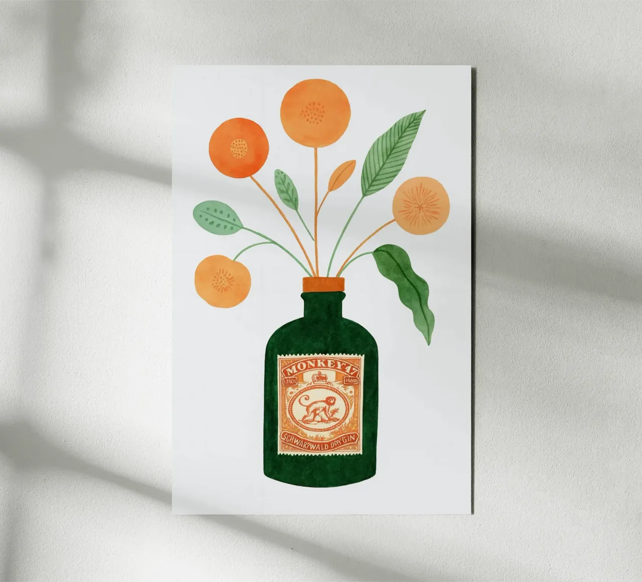 Gin e fiori alluminio dibond da PurePeachStudio