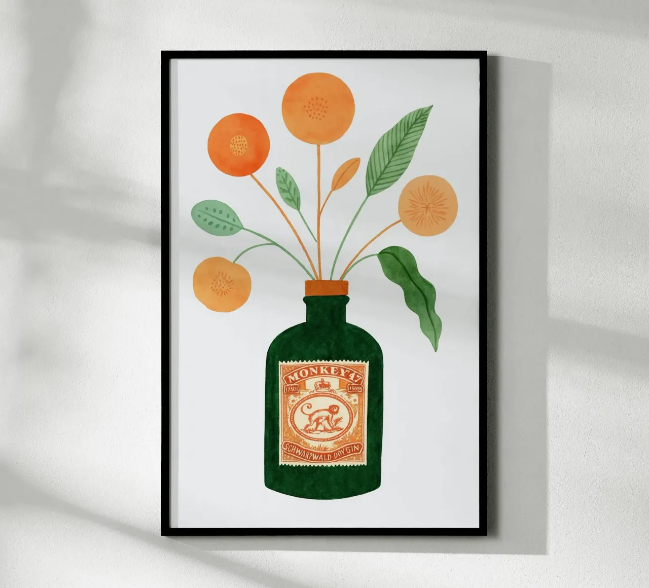 Gin e fiori carta hahnemühle da PurePeachStudio