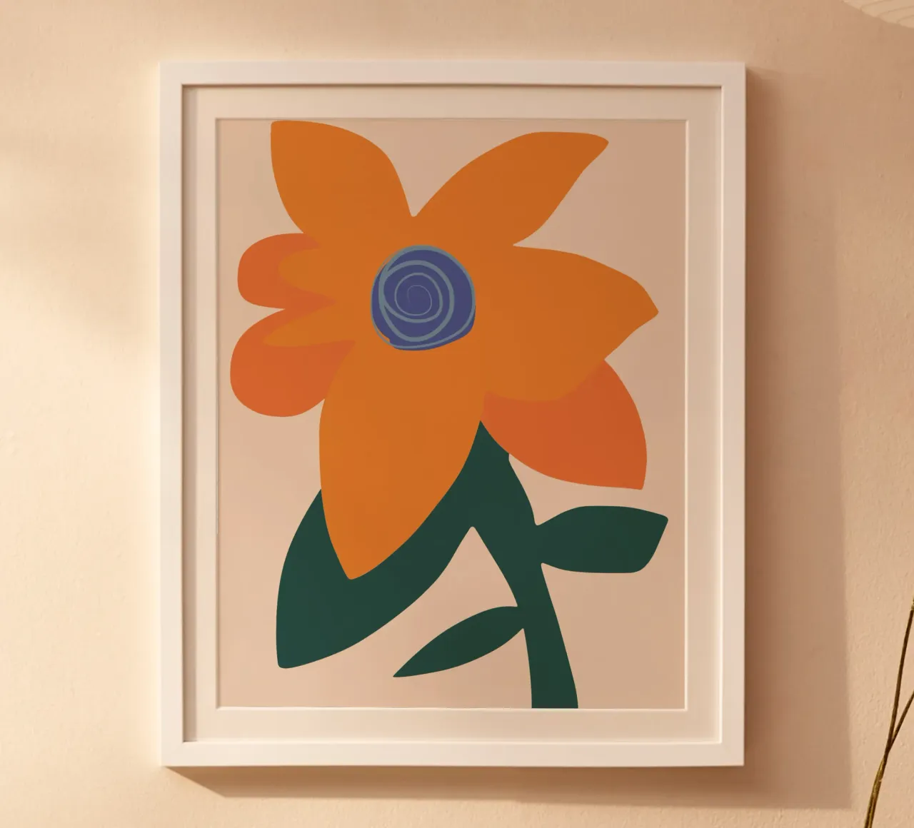 Sunset flower poster by Little Dean