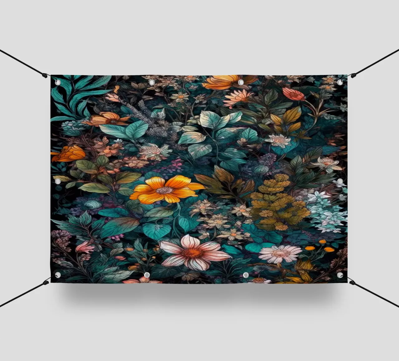 Meadow of Wild Plants and herbs pvc cover by Justyna Jaszke JBJart