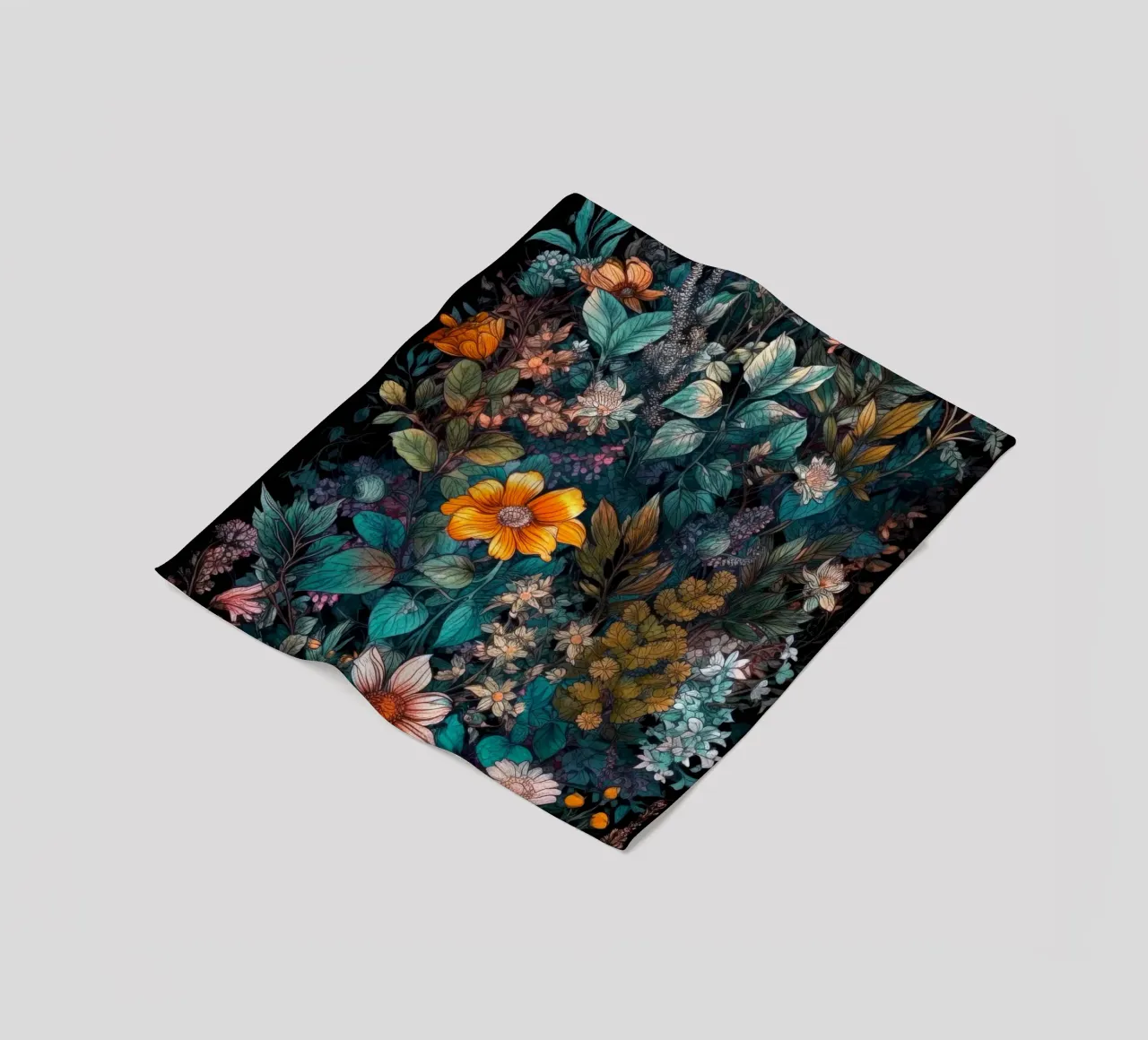 Meadow of Wild Plants and herbs fleece blanket by Justyna Jaszke JBJart