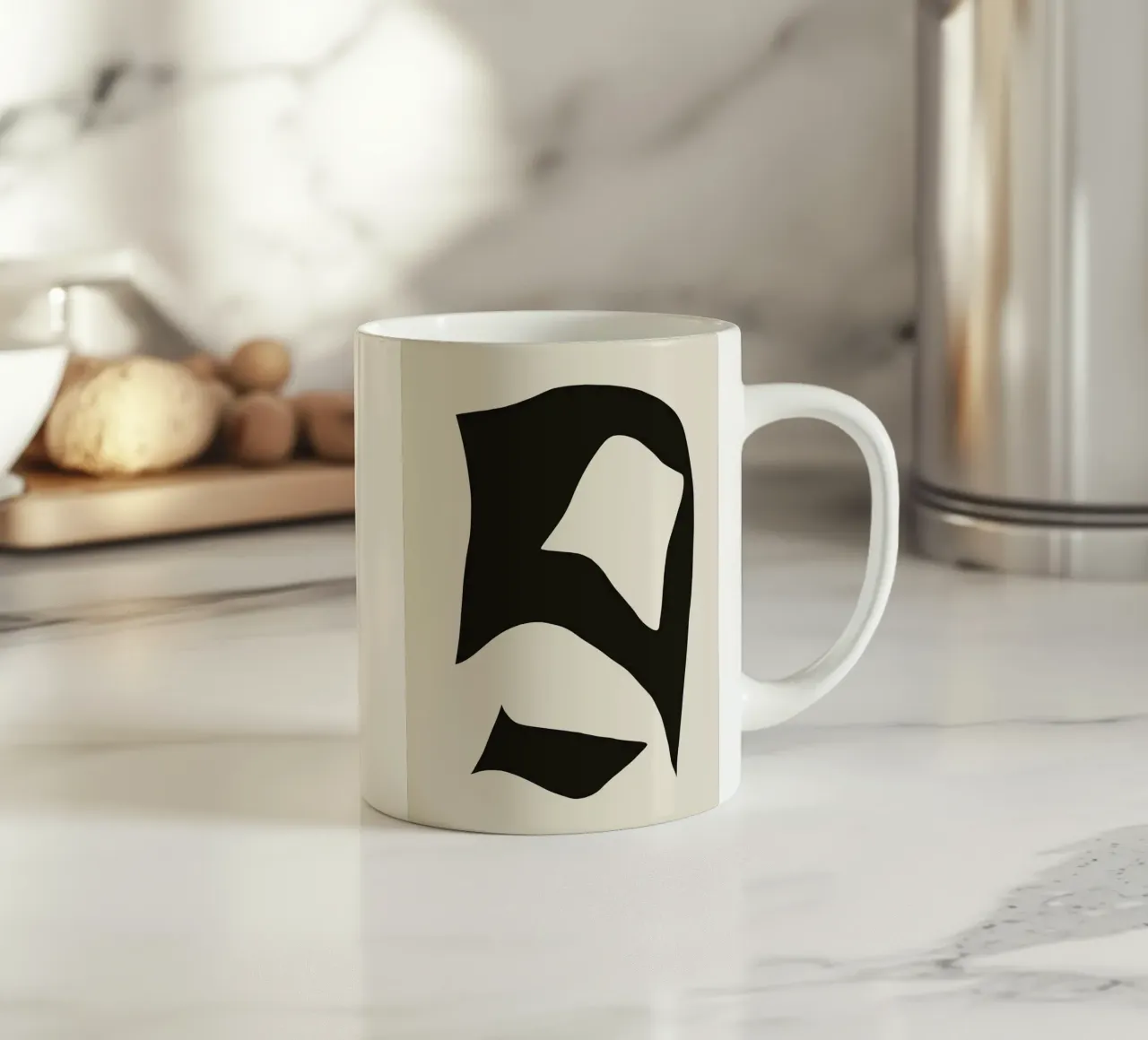 Astratto scuro 02 tazza in ceramica da Little Dean