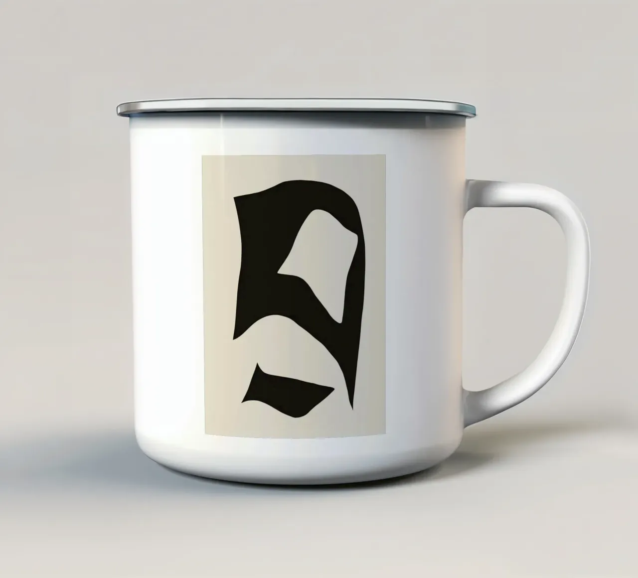 Astratto scuro 02 tazza in smalto da Little Dean