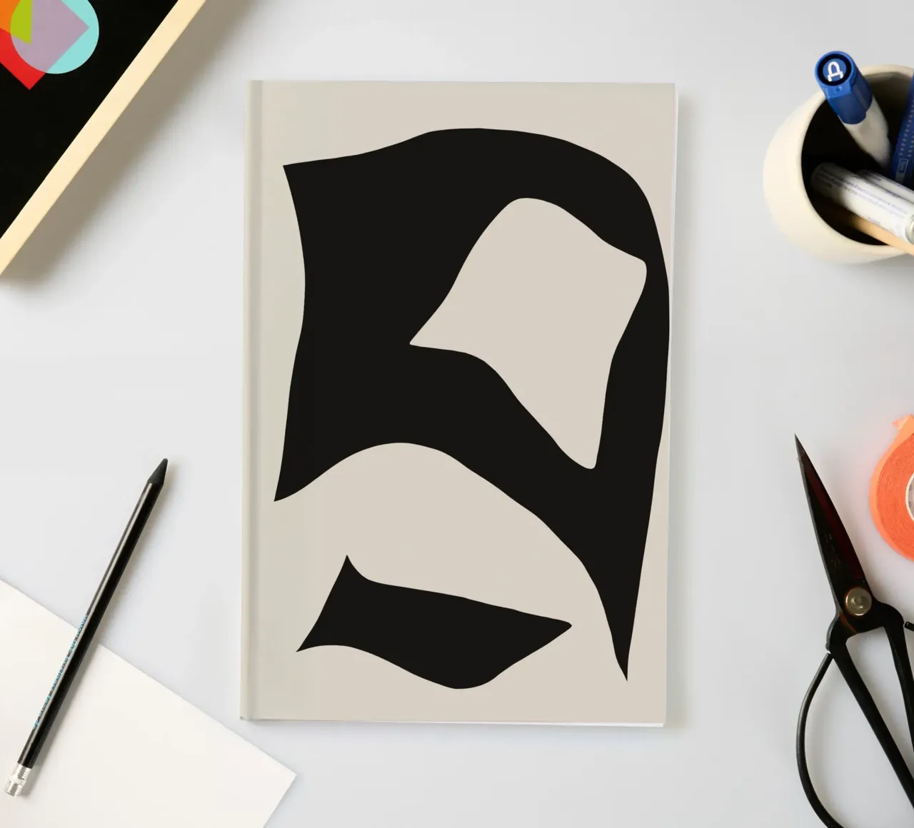 Dark abstract 02 notebook by Little Dean