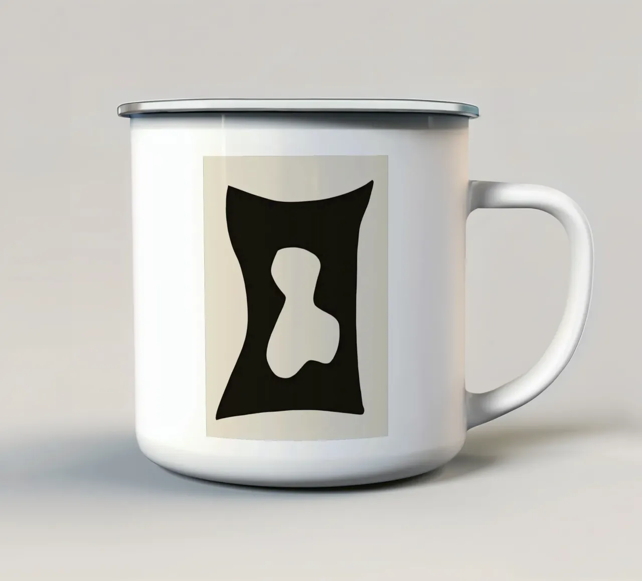 Astratto scuro 03 tazza in smalto da Little Dean