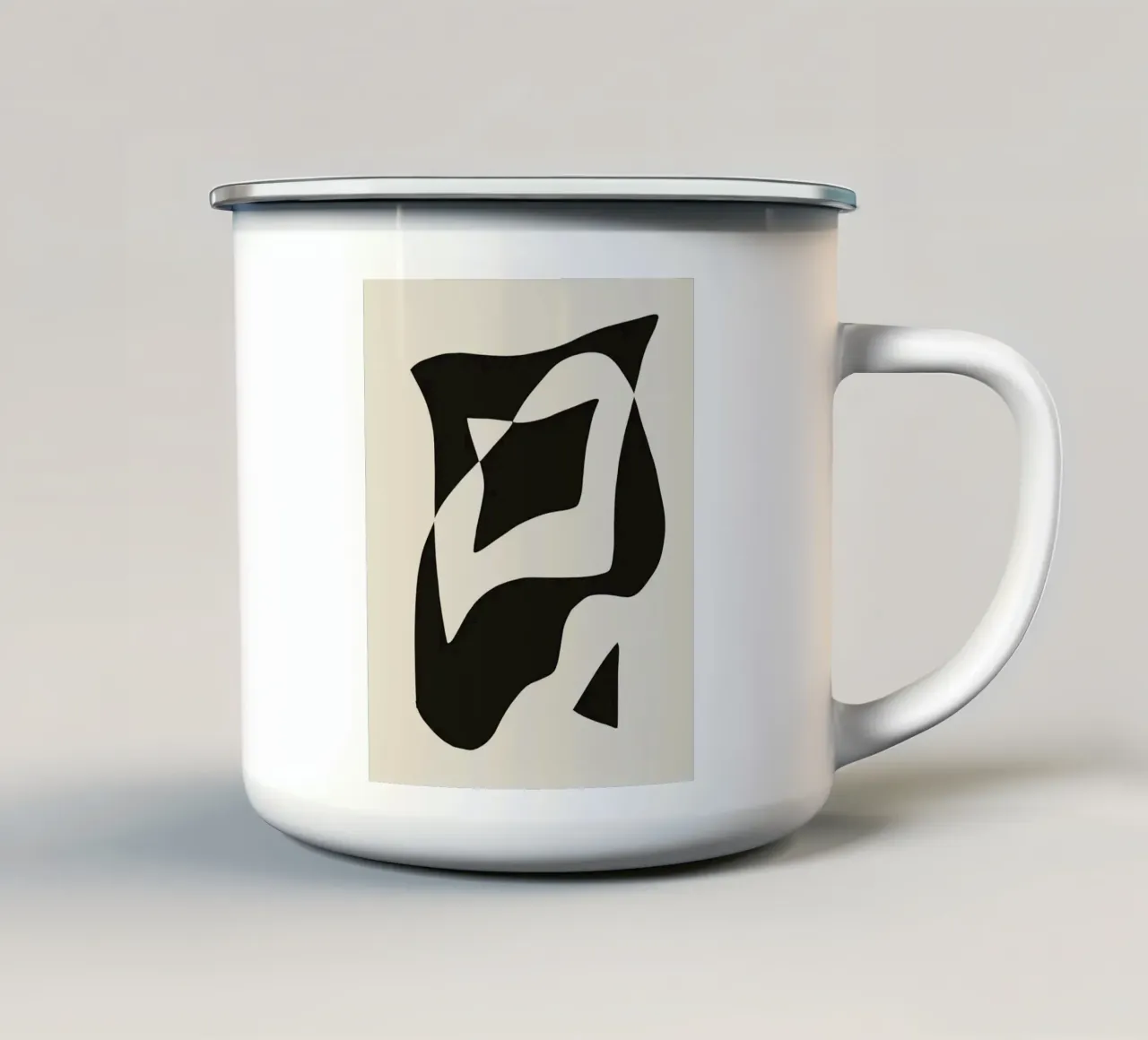 Astratto scuro 04 tazza in smalto da Little Dean