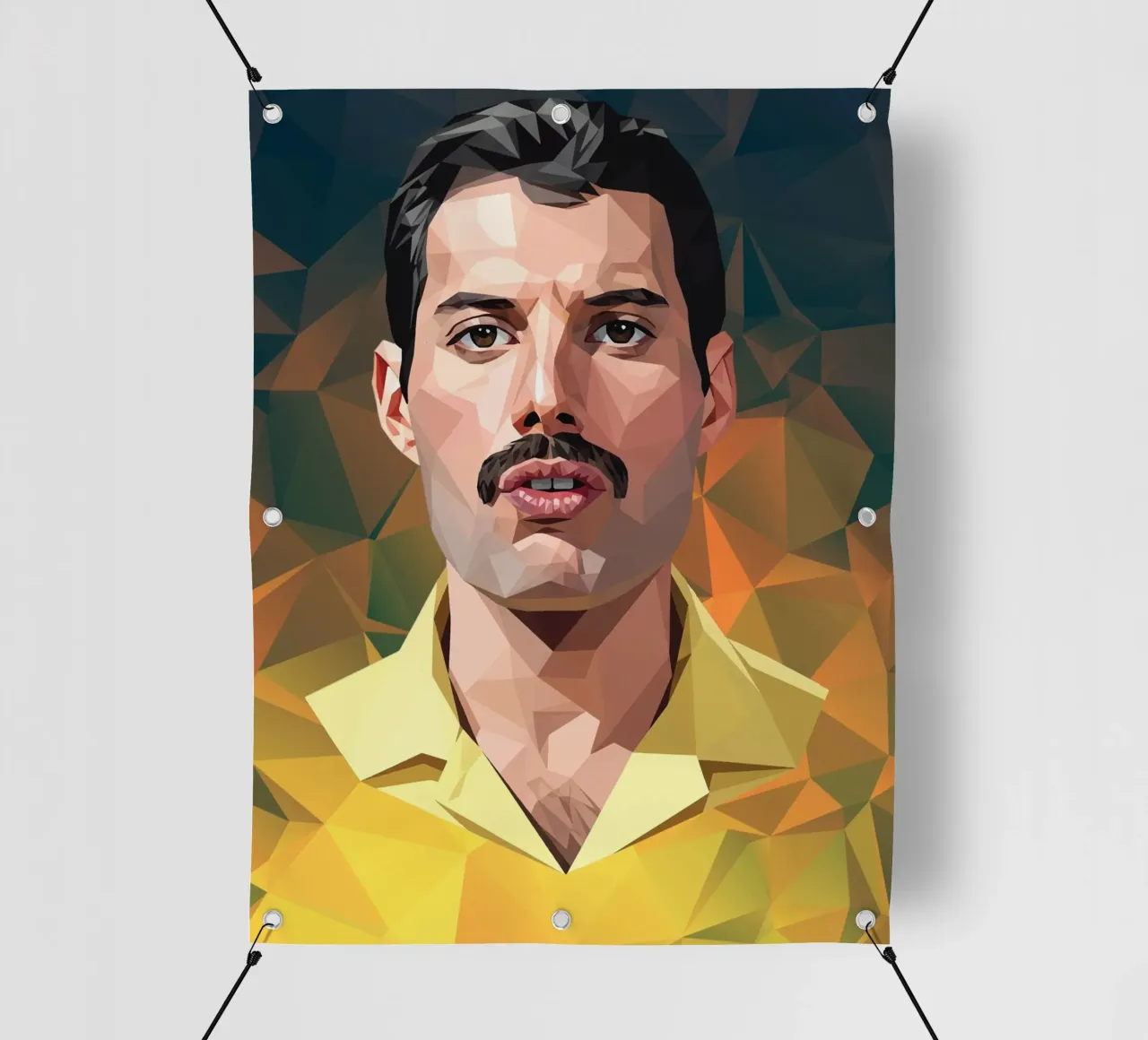 Freddie Mercury Low poly telo in pvc da Low Profile