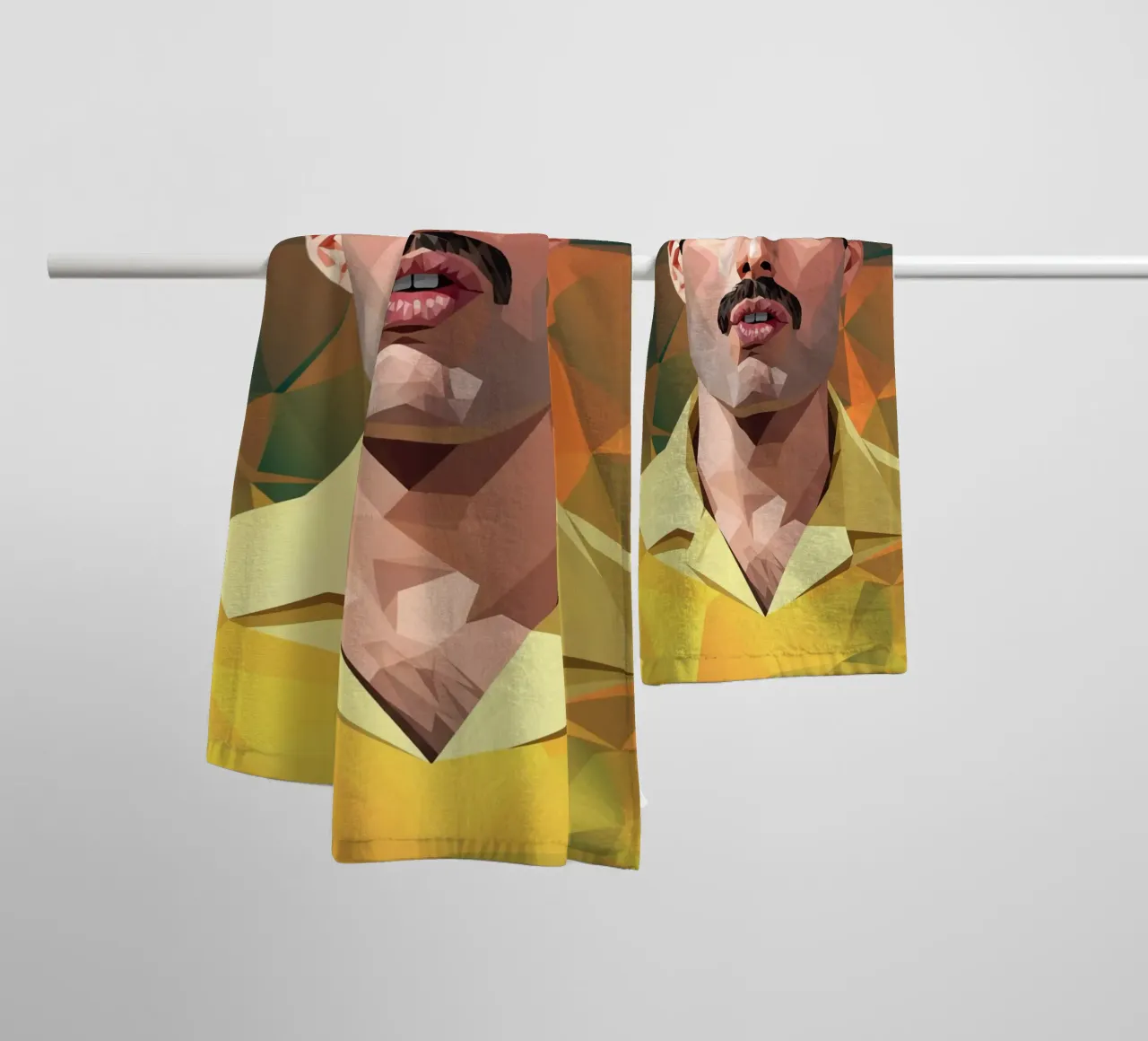 Freddie Mercury Low poly asciugamano da bagno da Low Profile