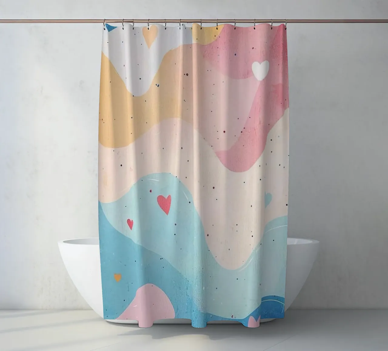 curve colorful gradient tenda da doccia da comura