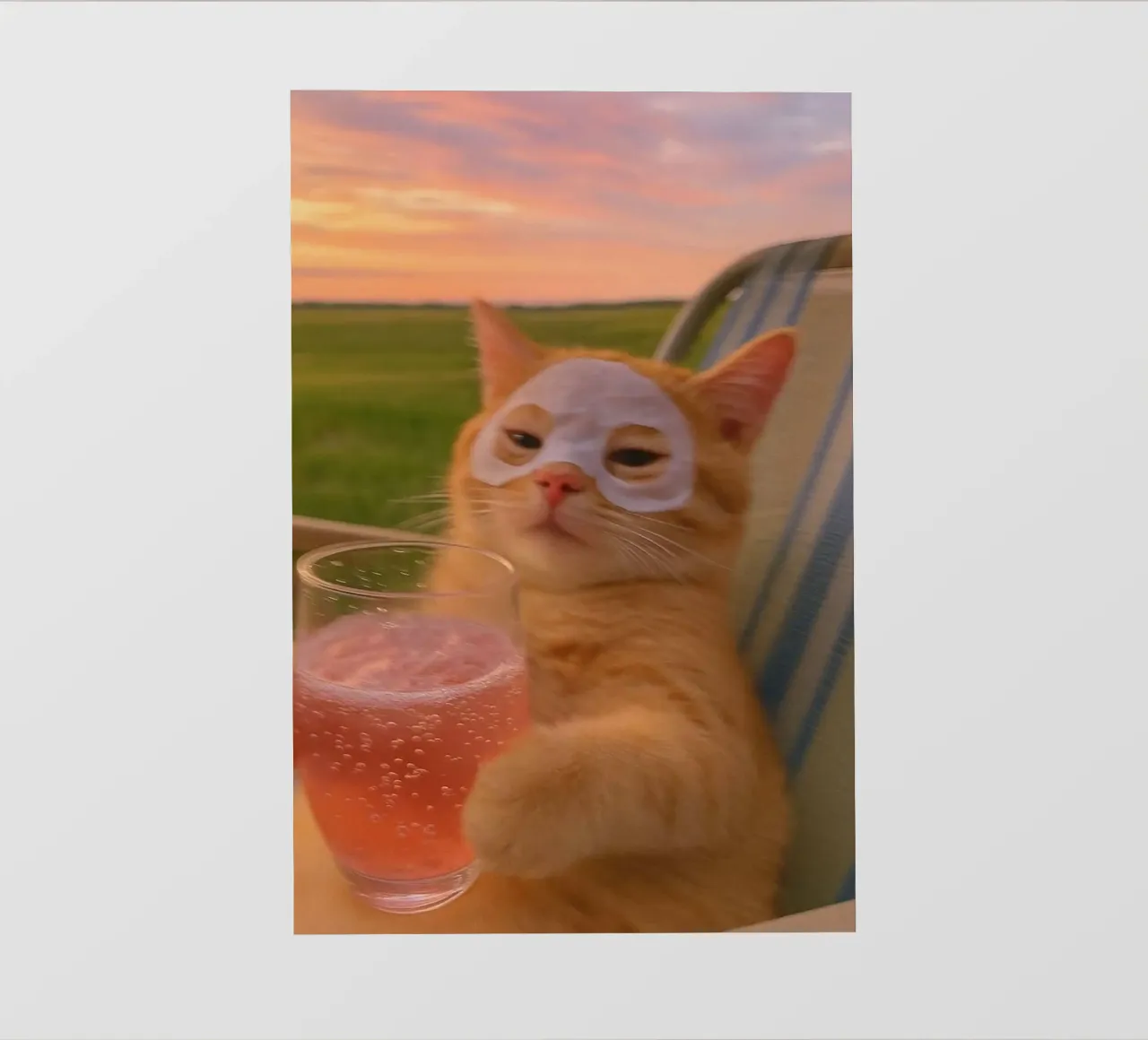 cat with juice pellicola backlit da comura