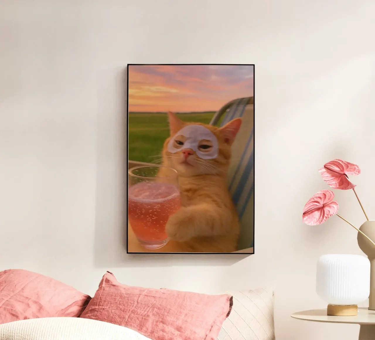 cat with juice plexiglass da comura