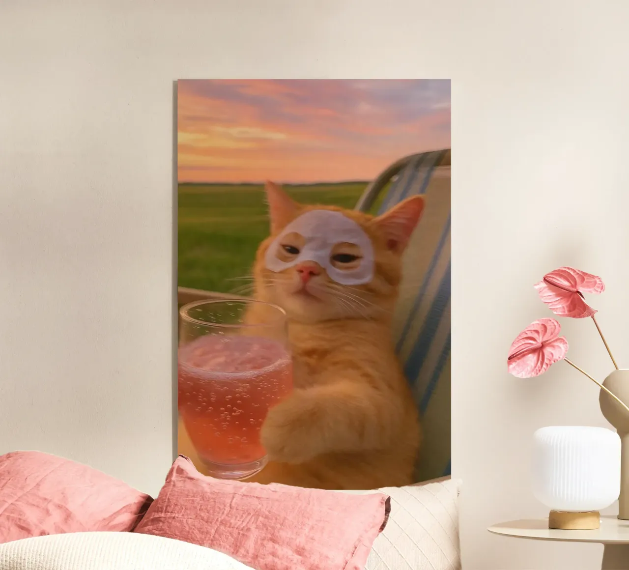 cat with juice plexiglass da comura