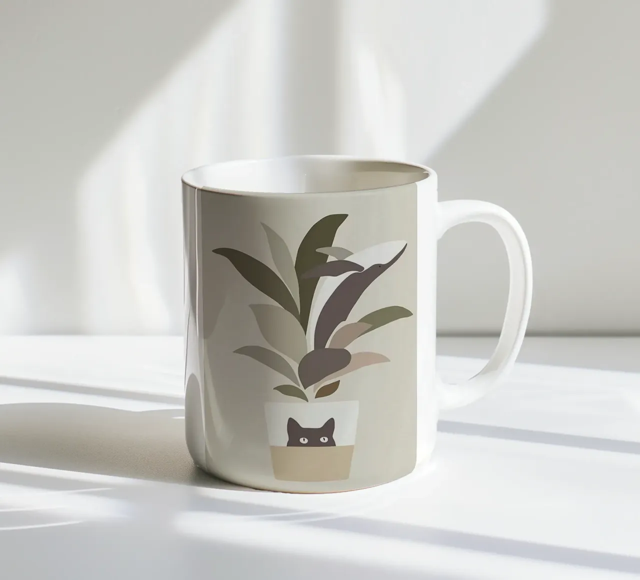 cat vase tree tazza in ceramica da comura