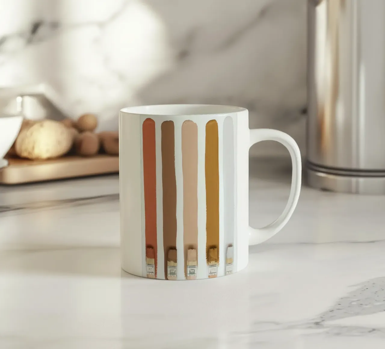line draw art tazza in ceramica da comura