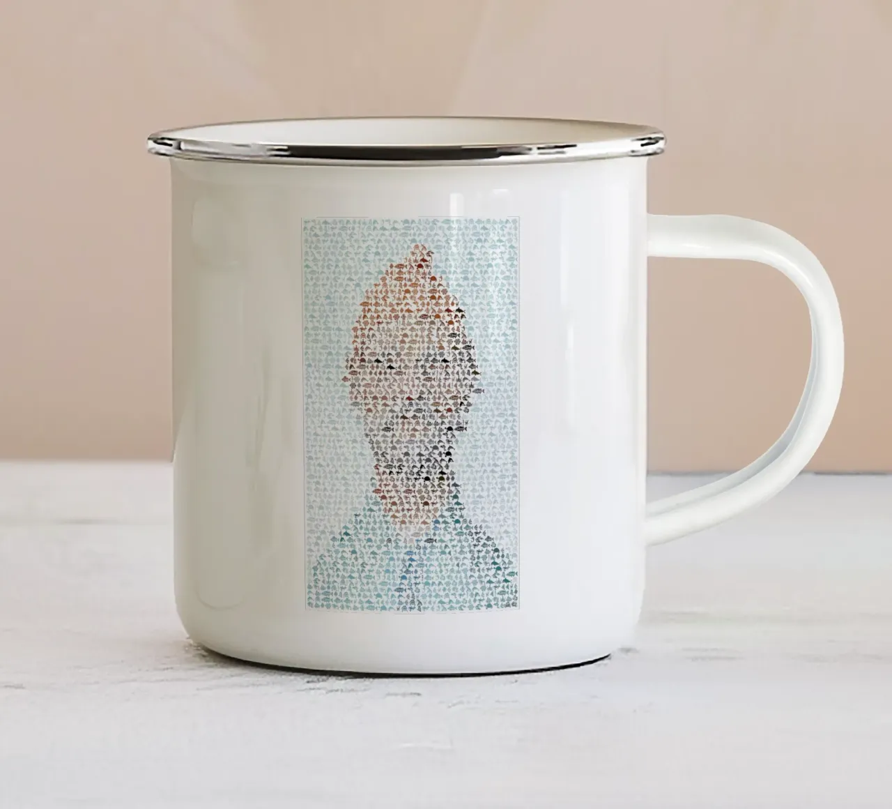 The Aquatic Steve Zissou tazza in smalto da Robotic Ewe