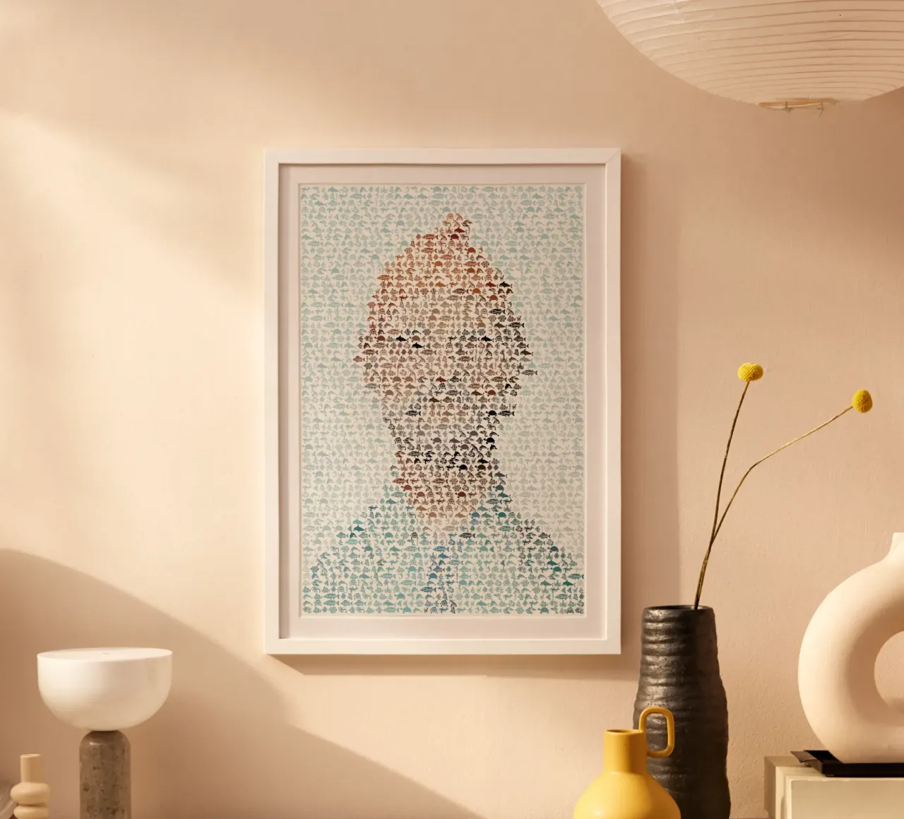 The Aquatic Steve Zissou poster con telaio in alluminio da Robotic Ewe