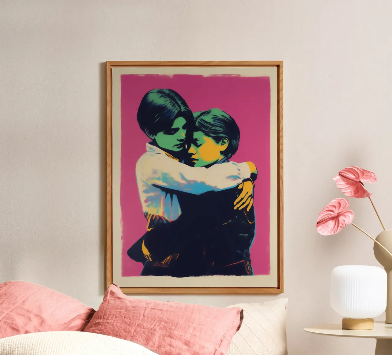 Abbraccio profondo | Grandi sentimenti in colori emozionali alluminio dibond da Autofocus