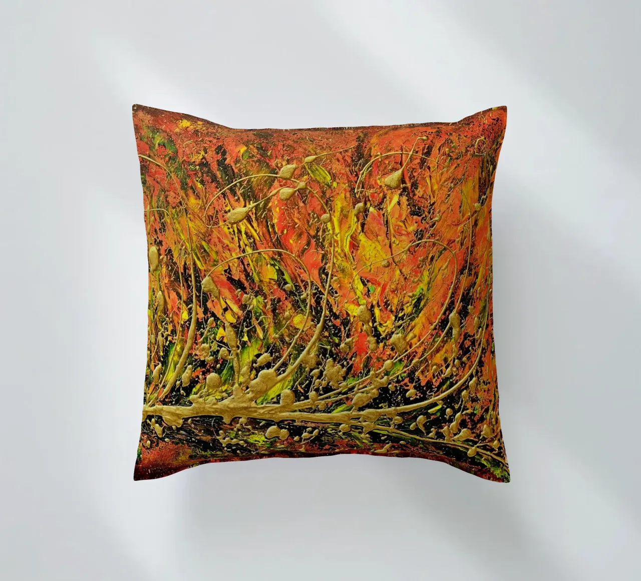 SINFONIA D'AUTUNNO cuscino da Thierry Vobmann Abstract painting