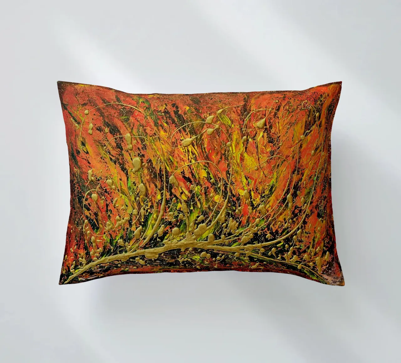 SINFONIA D'AUTUNNO cuscino da Thierry Vobmann Abstract painting