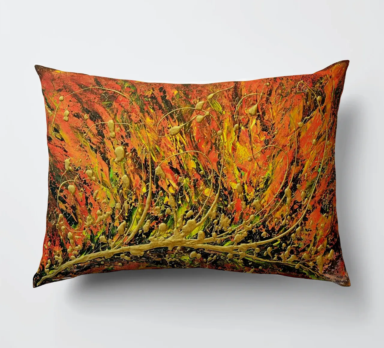 SINFONIA D'AUTUNNO cuscino da Thierry Vobmann Abstract painting