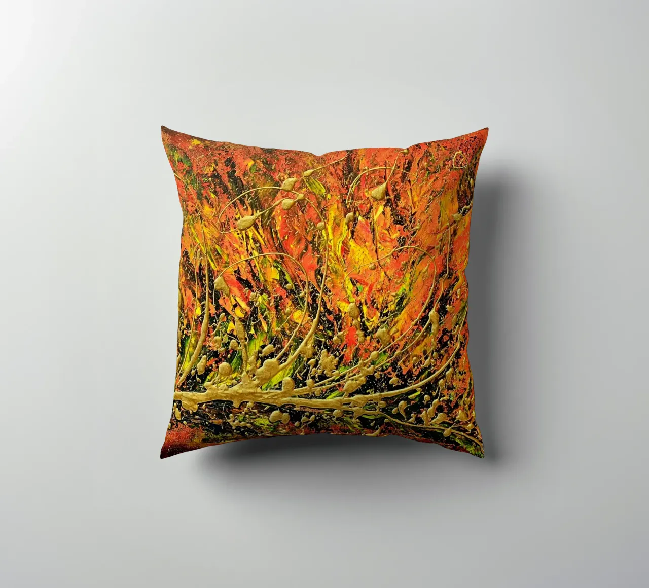 SINFONIA D'AUTUNNO cuscino da Thierry Vobmann Abstract painting