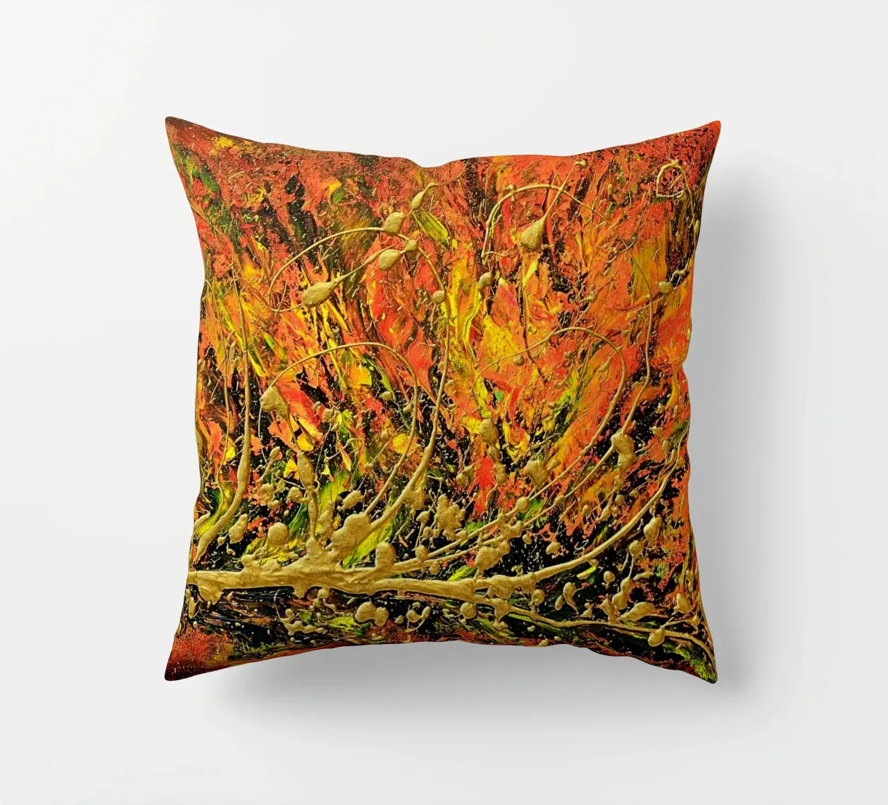 SINFONIA D'AUTUNNO cuscino da Thierry Vobmann Abstract painting