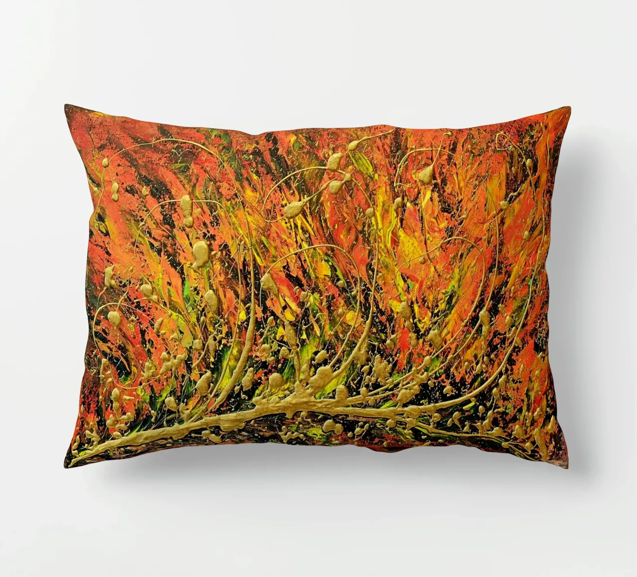 SINFONIA D'AUTUNNO cuscino da Thierry Vobmann Abstract painting