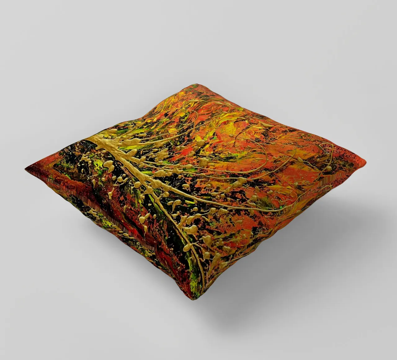 SINFONIA D'AUTUNNO cuscino da Thierry Vobmann Abstract painting