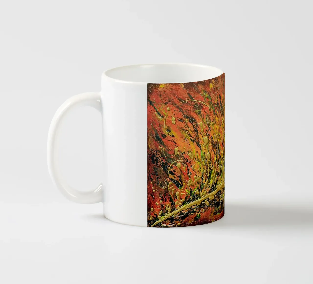 SINFONIA D'AUTUNNO tazza in ceramica da Thierry Vobmann Abstract painting