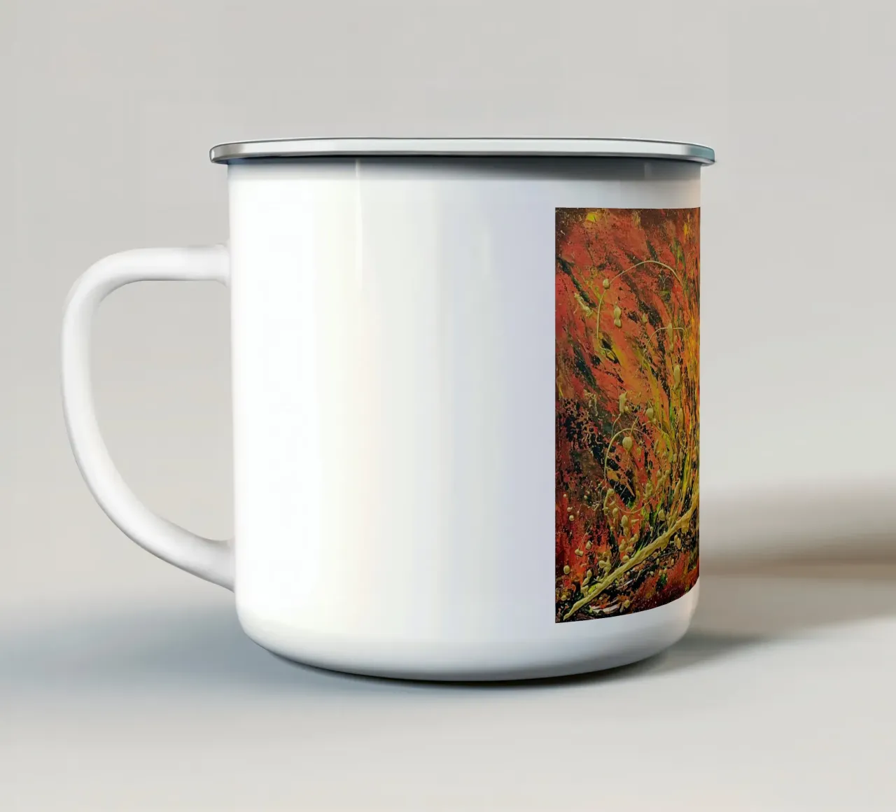 SINFONIA D'AUTUNNO tazza in smalto da Thierry Vobmann Abstract painting