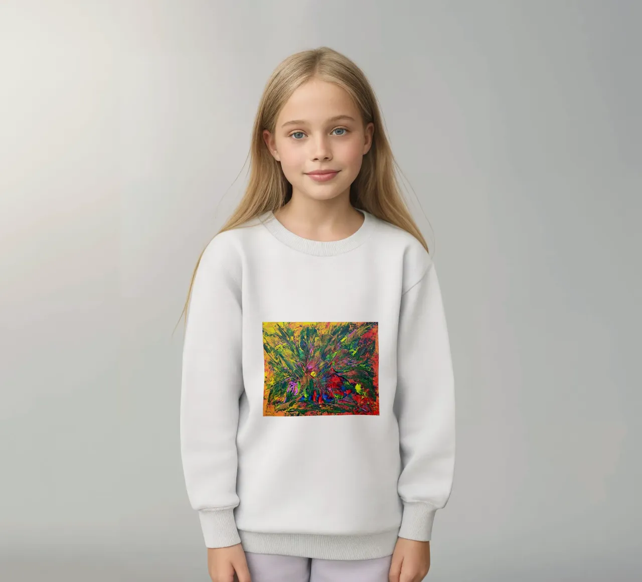 SET AUTUNNO felpa bambino da Thierry Vobmann Abstract painting