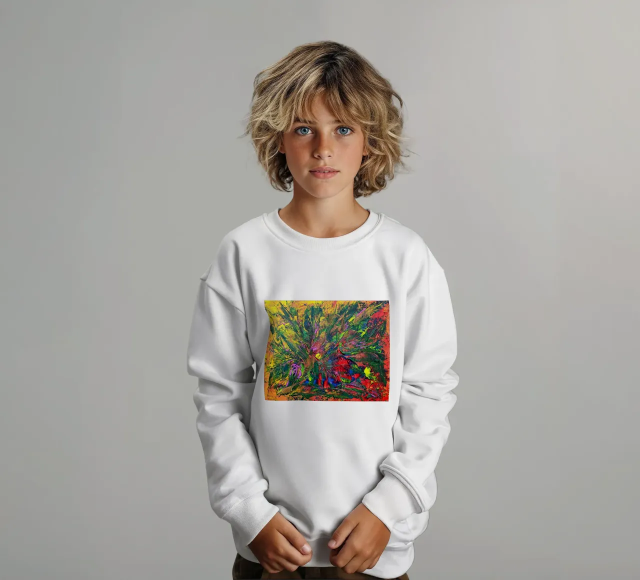 SET AUTUNNO felpa bambino da Thierry Vobmann Abstract painting