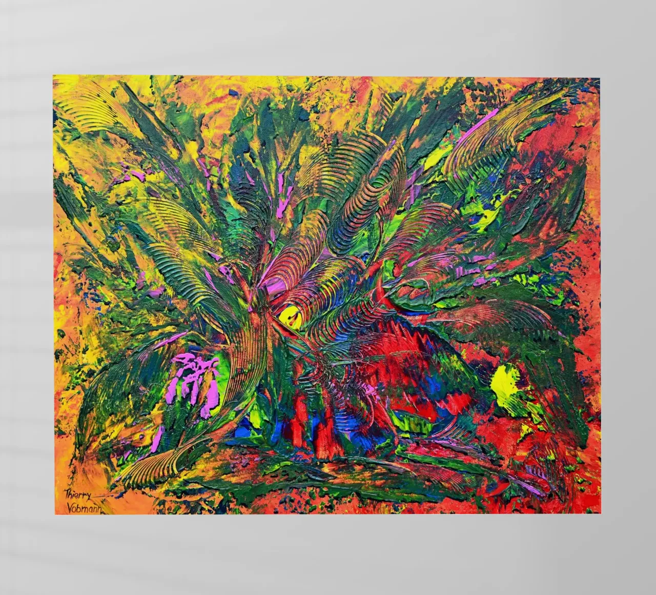 SET AUTUNNO pellicola backlit da Thierry Vobmann Abstract painting
